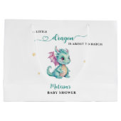 Little Dragon Baby shower Groot Cadeauzakje (Achterkant)