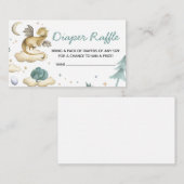 Little Dragon Baby shower Luier Raffle Informatiekaartje (Voorkant / Achterkant)