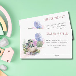 Little Dragon Baby shower Luier Raffle Informatiekaartje