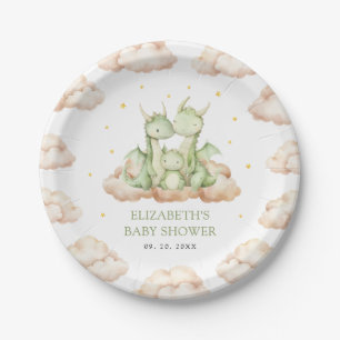 Little Dragon Baby shower Papieren Bordje