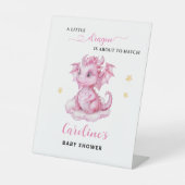 Little Dragon Baby shower Reclamebord Met Voetstuk (Voorkant)