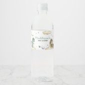 Little Dragon Baby shower Waterfles Etiket (Voorkant)