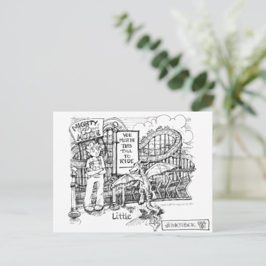 Little Dragon bij Theme Park Briefkaart (Staand voorkant)