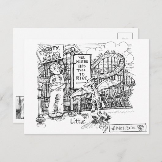 Little Dragon bij Theme Park Briefkaart (Voorkant / Achterkant)