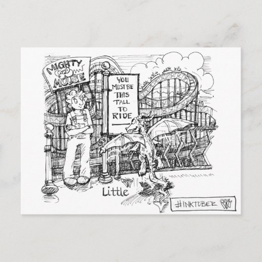 Little Dragon bij Theme Park Briefkaart (Voorkant)