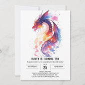 Little Dragon Fantasy Verjaardag Kaart (Voorkant)