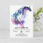 Little Dragon Fantasy Verjaardag Kaart (Staand voorkant)