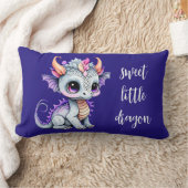 Little Dragon geboorte staat paarse groene waterve Kussen (Deken)