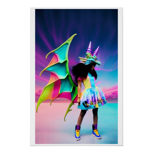 Little Dragon Girl Perfect Poster (Voorkant)