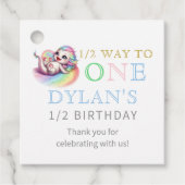 Little Dragon Halfway naar One Blue 6 maanden verj Bedankjes Labels (Voorkant)