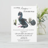Little Dragon Hatched Egg Baby shower Fantasy Kaart (Staand voorkant)