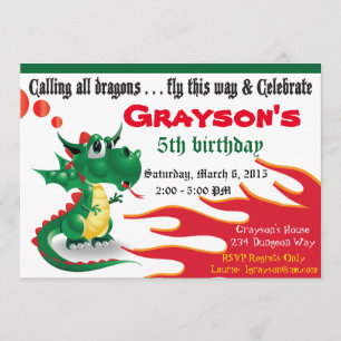 Little Dragon Invitation Kaart