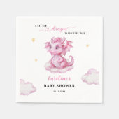 Little Dragon is op de weg Baby shower Servet (Voorkant)