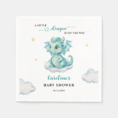 Little Dragon is op de weg Baby shower Servet (Voorkant)