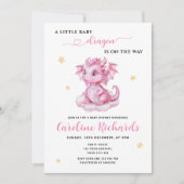 Little Dragon is op weg naar Baby shower Kaart (Voorkant)