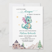 Little Dragon staat op het punt om Baby shower uit Kaart (Voorkant)