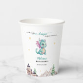 Little Dragon staat op het punt om Baby shower uit Papieren Bekers (Achterkant)