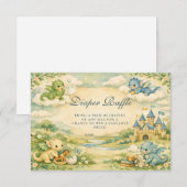 Little Dragon Storybook Diapper Raffle Informatiekaartje (Voorkant / Achterkant)