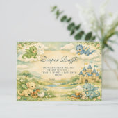 Little Dragon Storybook Diapper Raffle Informatiekaartje (Staand voorkant)