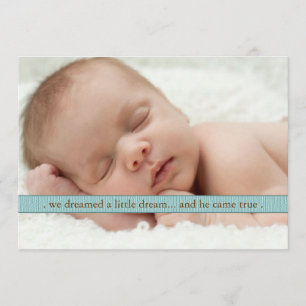 Little Dream Two Photo Modern Birth Announounement Aankondiging