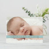 Little Dream Two Photo Modern Birth Announounement Aankondiging (Staand voorkant)