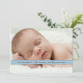 Little Dream Two Photo Modern Birth Announounement Aankondiging (Staand voorkant)