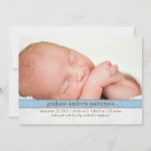 Little Dream Two Photo Modern Birth Announounement Aankondiging (Achterkant)