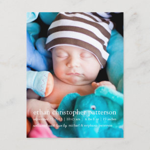 Little Dream Two Photo Modern Birth Announounement Aankondiging