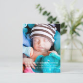 Little Dream Two Photo Modern Birth Announounement Aankondiging (Staand voorkant)