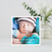 Little Dream Two Photo Square Birth Announance Aankondiging (Staand voorkant)