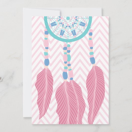 Little Dreamer Quote Dreamcatcher Verjaardagsfeest Kaart (Achterkant)