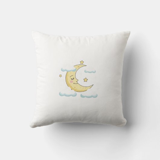 Little Dreamer Sleeping on Moon - Throw pillow Kussen (Achterkant)