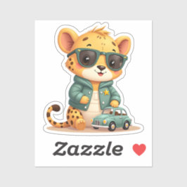 Little Driver Cheetah | Schattigee en snelle Safar Sticker