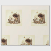 Little Drummer Boy Black Nativity Wrapping Paper 1 Cadeaupapier (Vlak)
