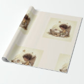 Little Drummer Boy Black Nativity Wrapping Paper 1 Cadeaupapier (Uitgerold)