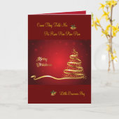 Little Drummer Boy Christmas Kaart (Gele Bloem)