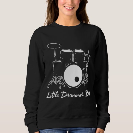 Little Drummer Boy Drummer Drum set Music Trui (Voorkant)