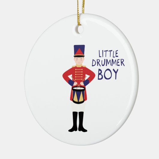 Little Drummer Boy Keramisch Ornament (Links)