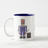 LIttle Drummer Boy Tweekleurige Koffiemok (Links)