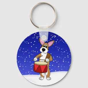 Little Drummer Pembroke Welsh Corgi Sleutelhanger