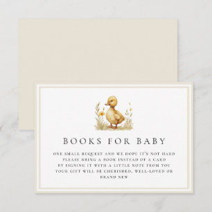 Little Duck Baby shower Boeken voor Baby Kaart