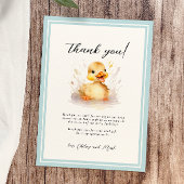 Little Duck Baby shower Dank je wel kaart