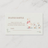 little duck Baby Shower Diaper Raffle Informatiekaartje (Voorkant)