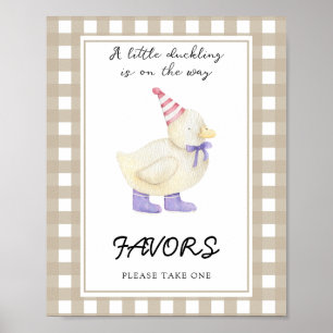 Little Duck Baby shower Favors Poster