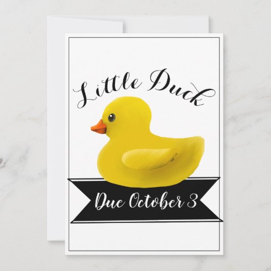 Little Duck Baby shower Invitation Kaart (Voorkant)