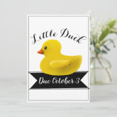 Little Duck Baby shower Invitation Kaart (Staand voorkant)