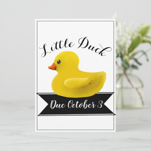 Little Duck Baby shower Invitation Kaart (Staand voorkant)