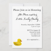 Little Duck Baby shower Invitation Kaart (Achterkant)