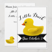 Little Duck Baby shower Invitation Kaart (Voorkant / Achterkant)