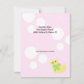 Little Duck Baby shower Invitation Kaart (Achterkant)